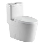 Zen One Piece Contemporary Toilet in White